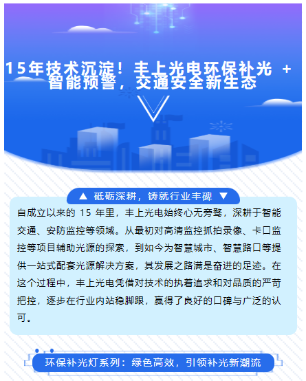 15年技術(shù)沉淀！豐上光電環(huán)保補(bǔ)光 + 智能預(yù)警，交通安全新生態(tài)